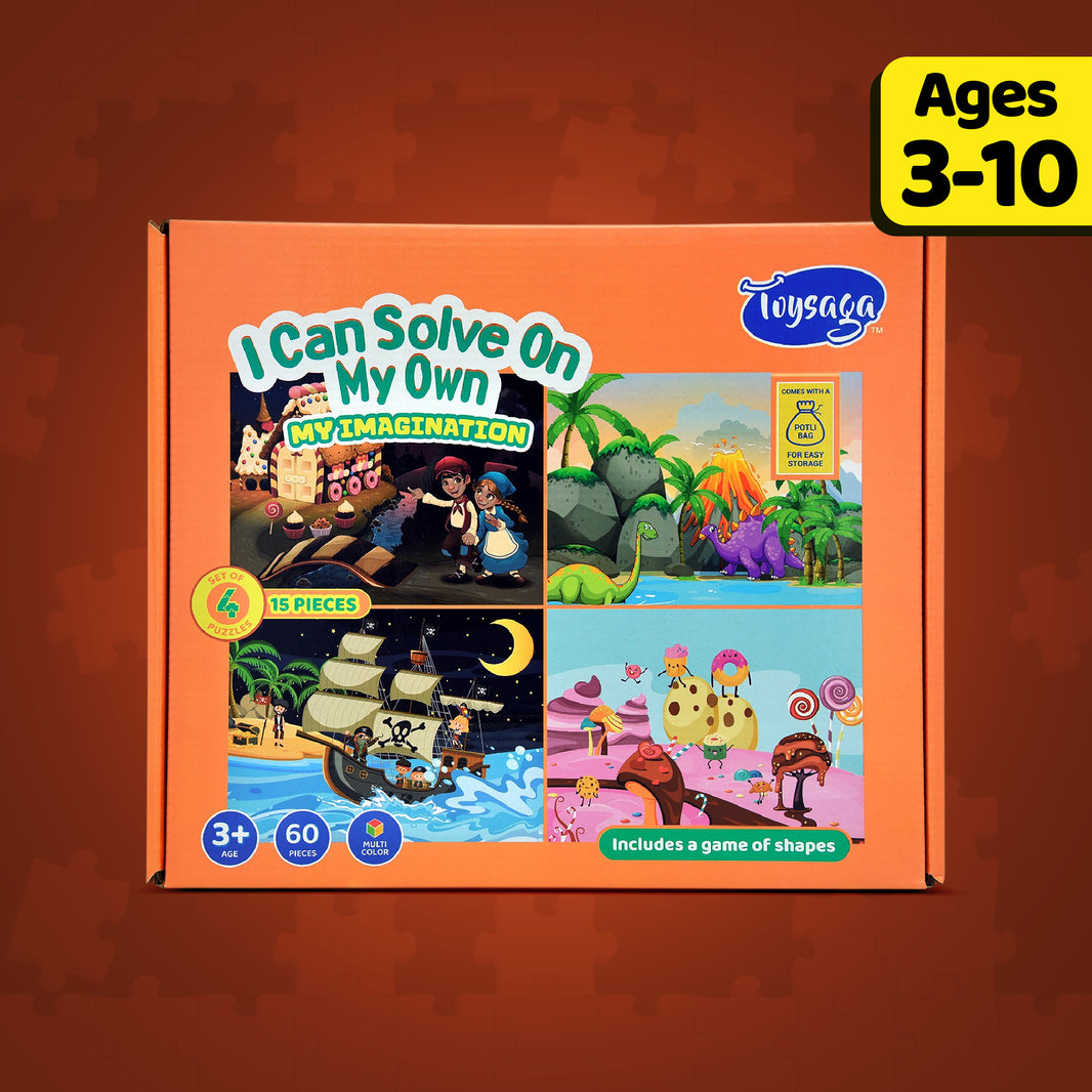 I Can Solve On My Own | My Imagination | Set of 4 Jigsaw Puzzles