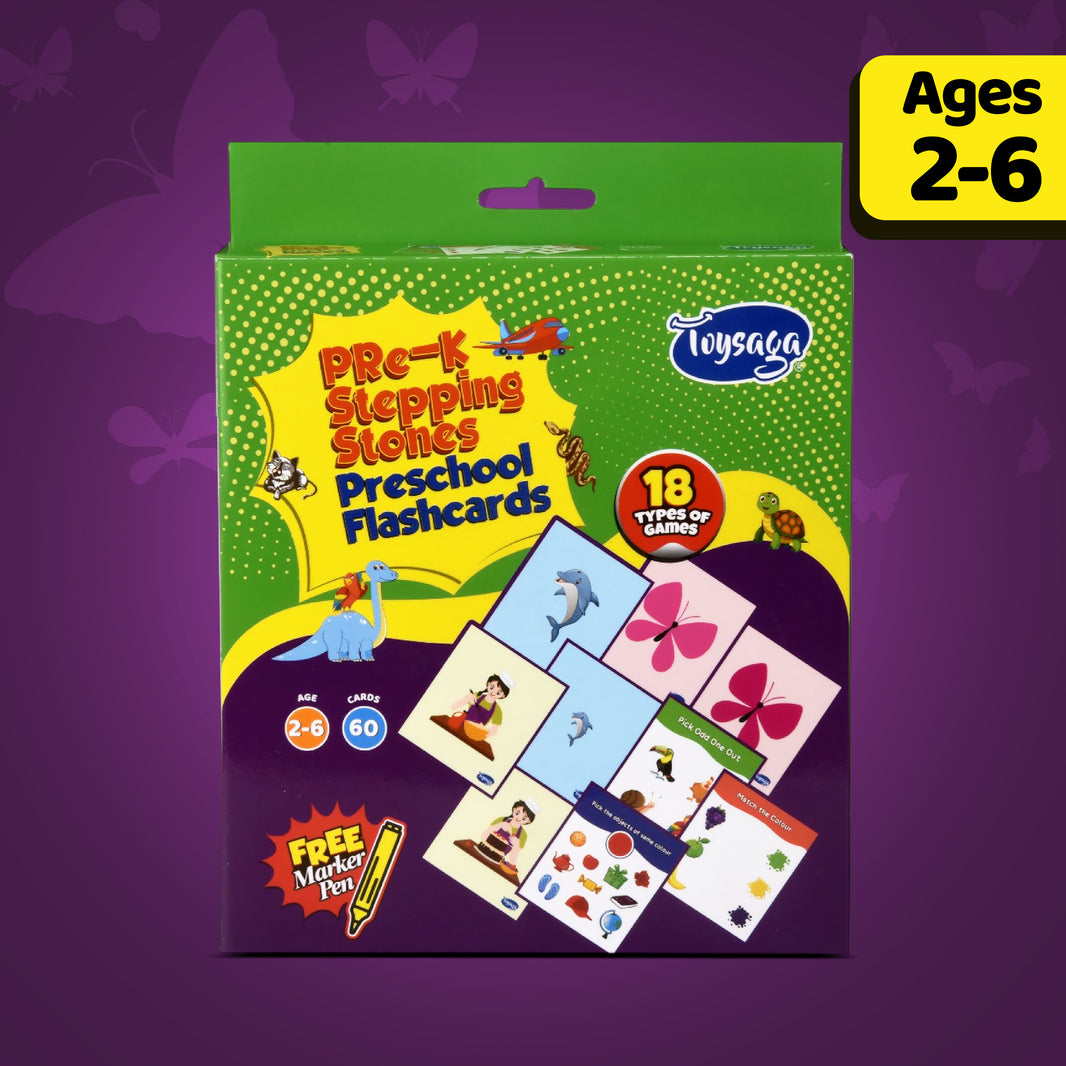 Pre-K Stepping Stones | Preschool Flashcards | 60 Double Sided Cards