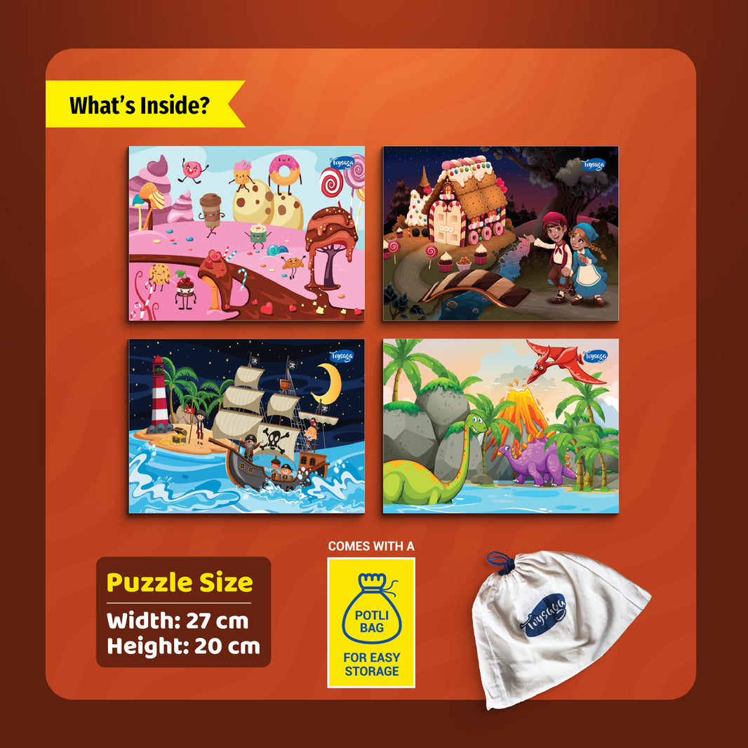I Can Solve On My Own | My Imagination | Set of 4 Jigsaw Puzzles