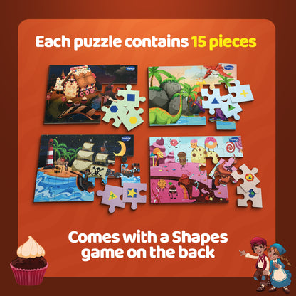 I Can Solve On My Own | My Imagination | Set of 4 Jigsaw Puzzles