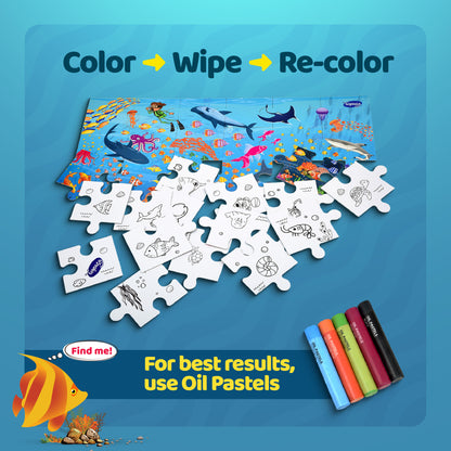 Find The Character| Aqua Animals! Ocean Life| 30 Pieces Floor Puzzle
