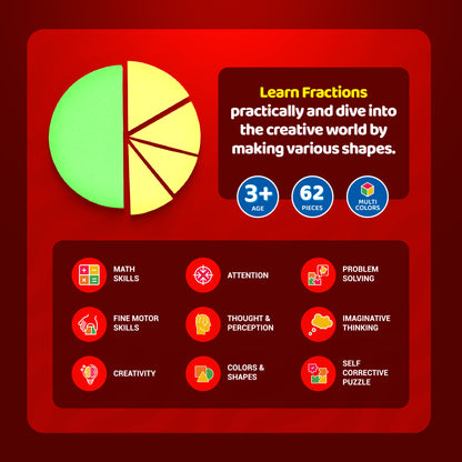 Fun Fraction | 2 Fraction Sets, Circle and Square