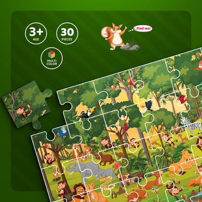 Find The Character| Animals! Jungle Fun| 30 Pieces Floor Puzzle