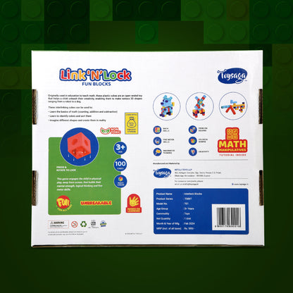 Link 'N' Lock Fun Blocks| 100 Building Blocks