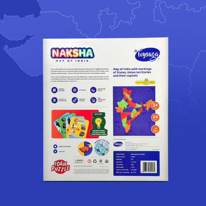 Naksha | Map of India| 36 Informational States & UTs Trump Flash Cards