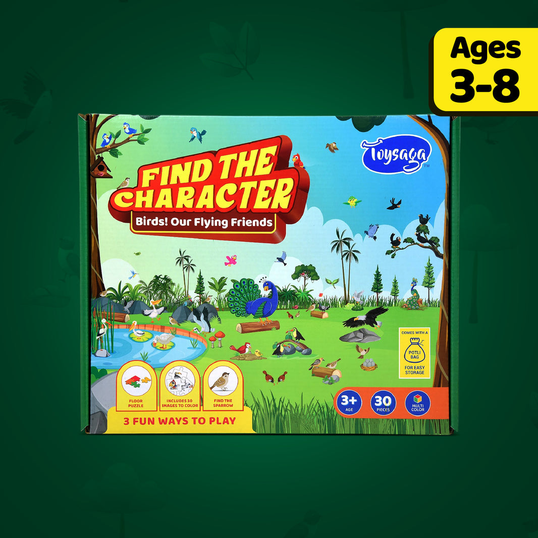 Find The Character| Birds! Our Flying Friends| 30 Pieces Floor Puzzle