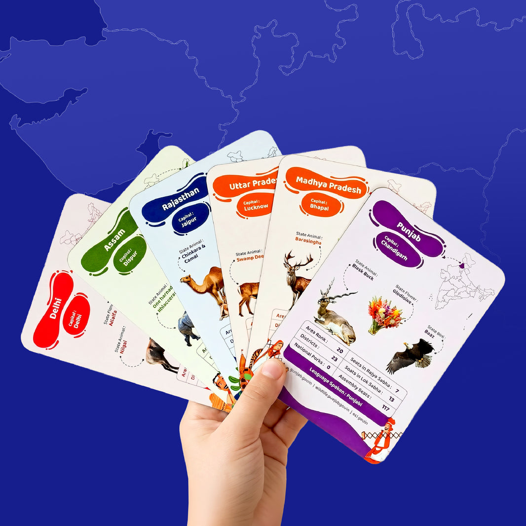 Naksha Flashcards- States & Union Territories with Potli Bag