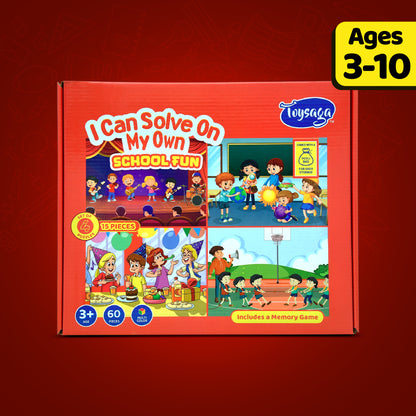 I Can Solve On My Own | School Fun | Set of 4 Jigsaw Puzzles
