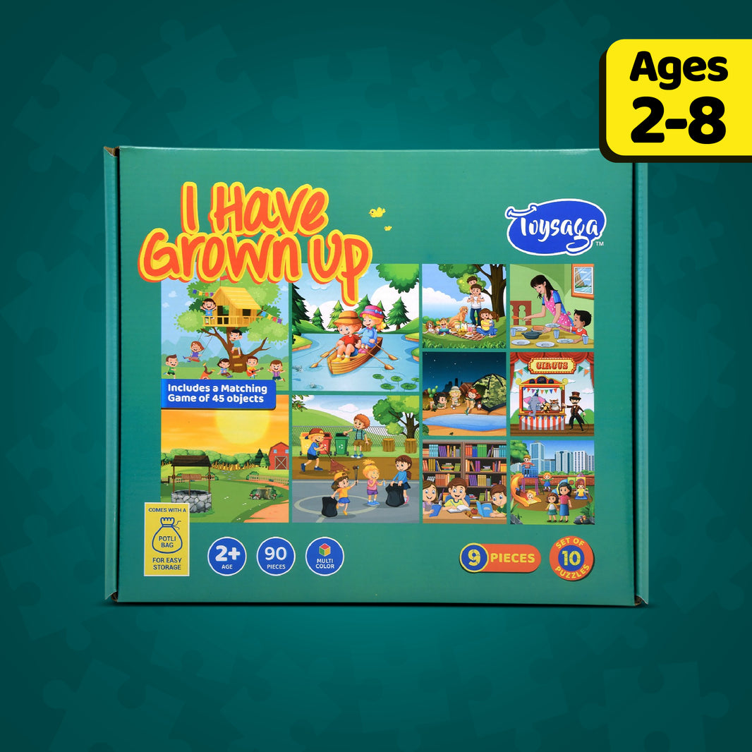 I have Grown Up | Set of 10 Jigsaw Puzzles (9 Pieces)