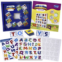 Toysaga Peek & Place Wooden Alphabet Puzzle for Kids with 4 Fun Learning Activities