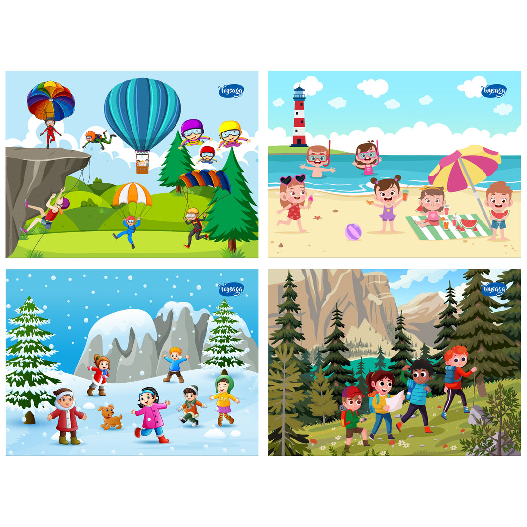 I Can Solve On My Own | Vacation Adventures | Set of 4 Jigsaw Puzzles