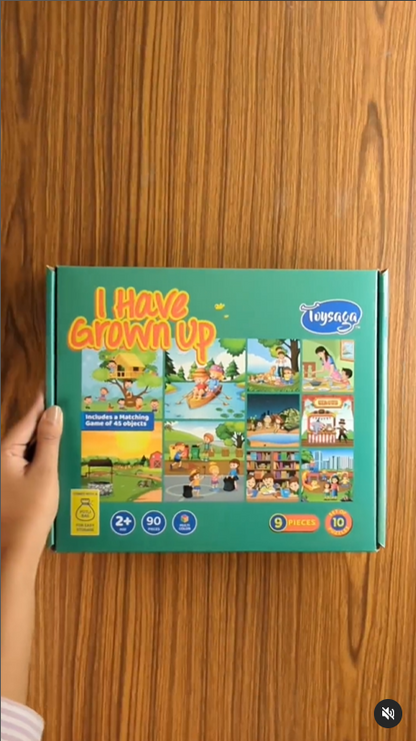 I have Grown Up | Set of 10 Jigsaw Puzzles (9 Pieces)